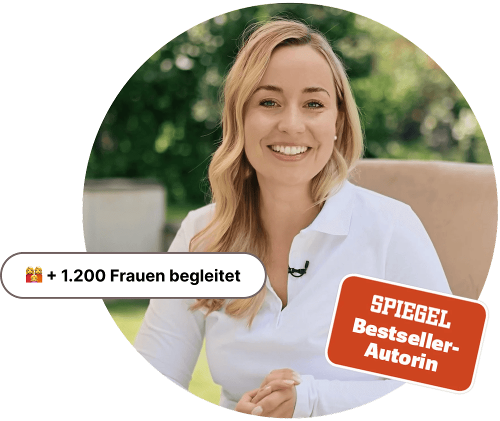 Porträt von der Autorin Hannah Hauser mit SPIEGEL-Bestseller-Autorin Badge